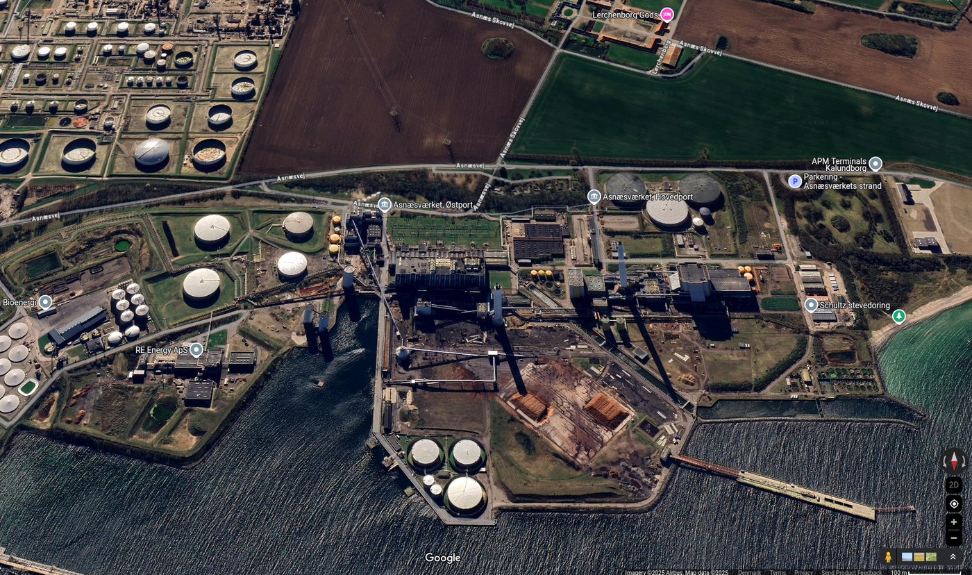 Asnæsværket biomass power plant in Kalundborg, Ørsted